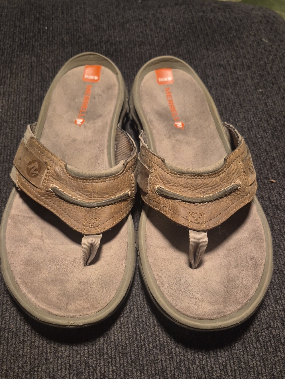Merrell Women's Tan Leather Thong Sandals